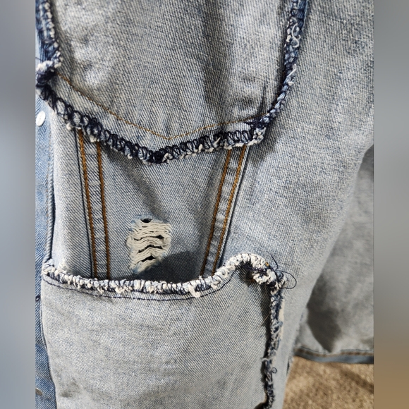 Distressed Denim Jacket - Picture 7 of 9